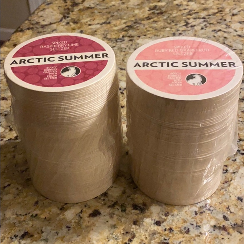 Arctic Summer bar coasters